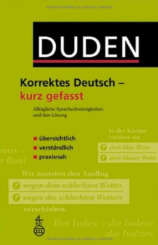 Duden Korrektes Deutsch – kurz gefasst